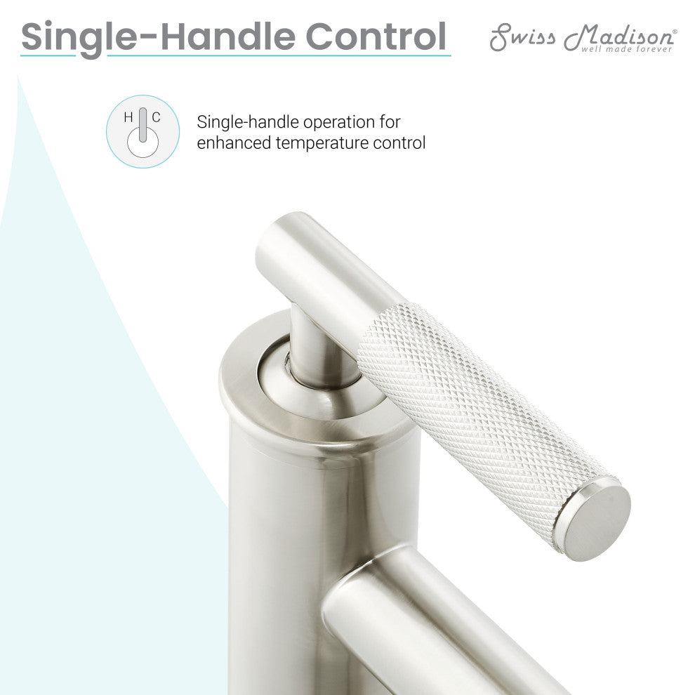Avallon Single Hole, Single-Handle Sleek, Bathroom Faucet, Brushed Nickel