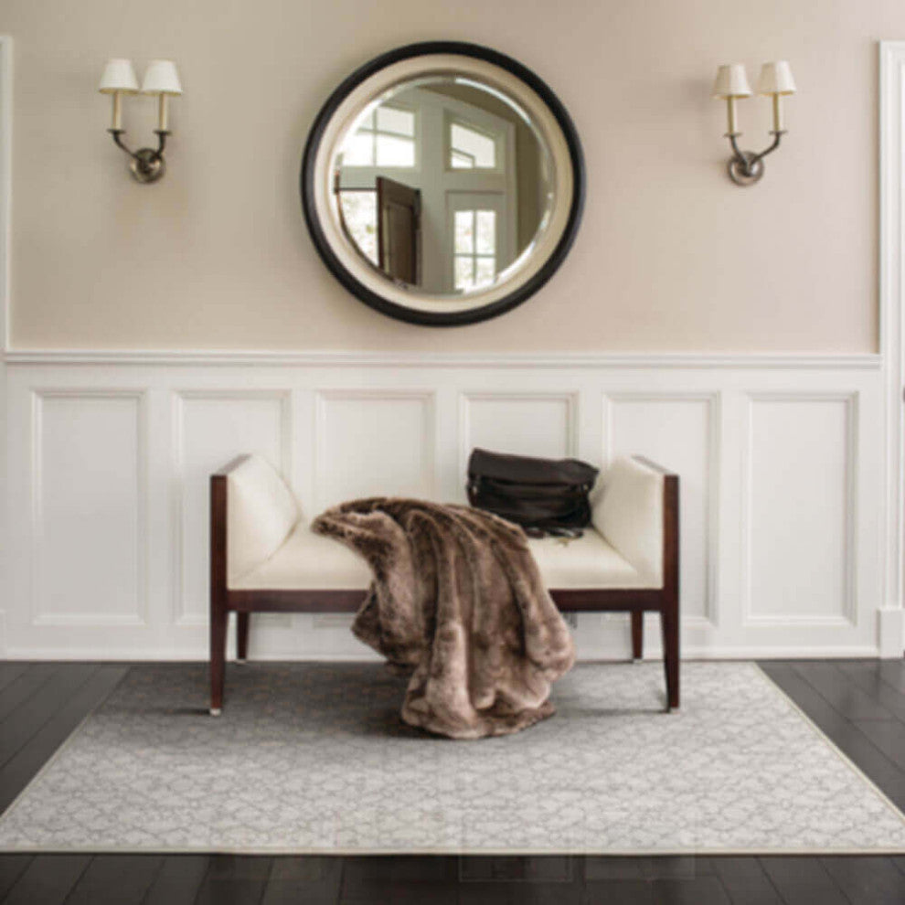London Town Custom Cut Indoor Area Rug Collection, Dove, 4x8