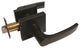 Square Contemporary Door Lever, Style 8048, Dark Oil Rubbed Bronze, Passage