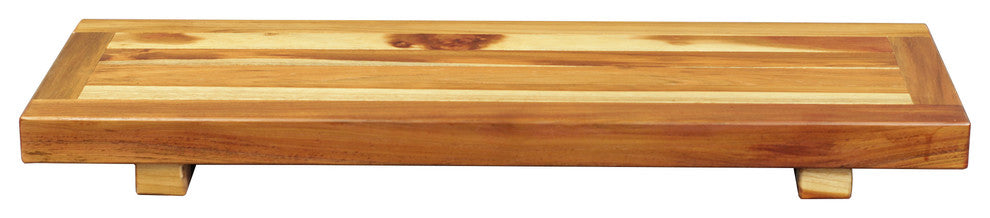 EcoDecors Solid Teak Eleganto Bathtub Seat and Tray