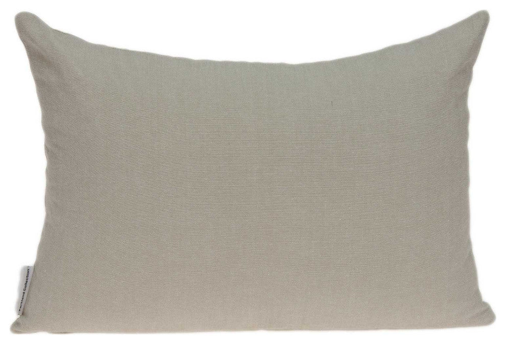 HomeRoots 20" x 0.5" x 14" Elegant Transitional Beige Accent Pillow Cover