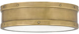 Quoizel QF5224WS LED Flush Mount, Weathered Brass Finish