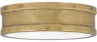 Quoizel QF5224WS LED Flush Mount, Weathered Brass Finish