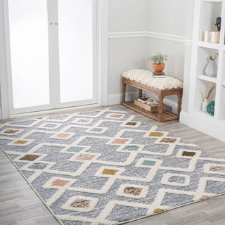 Monique Trellis High-Low Multi/Gray 3'x5' Area Rug