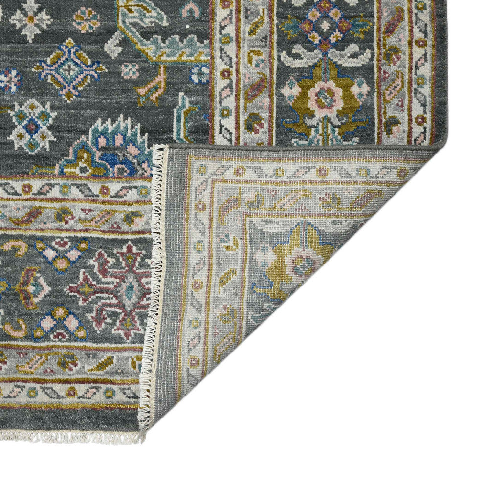 Bristol Harrow Runner, Gray, 2'8" x 8', Bordered