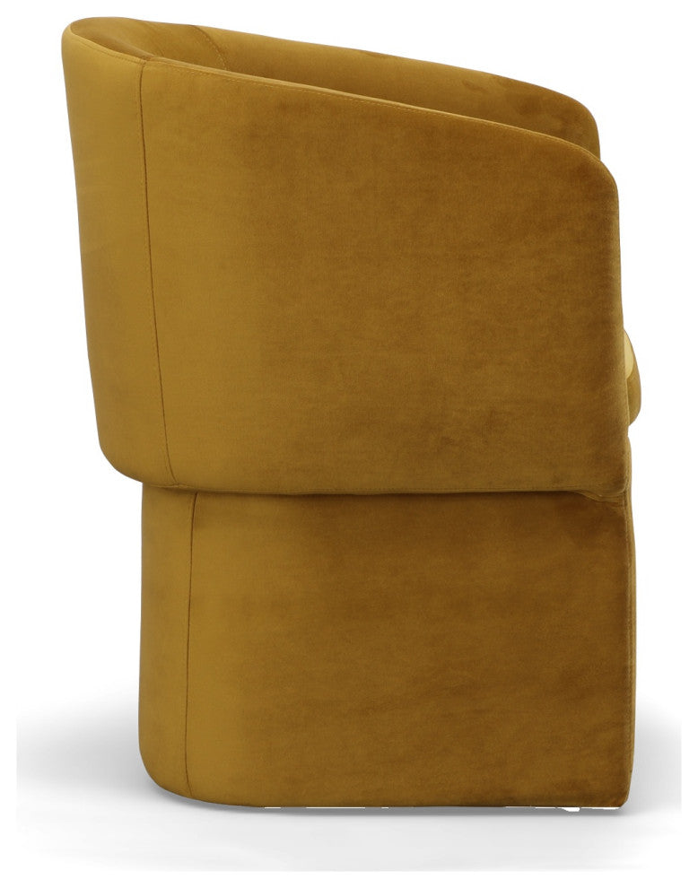 Modrest Vassar Orange Velvet Dining Chair