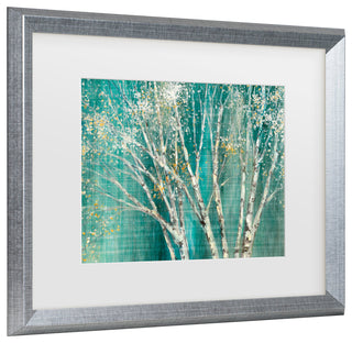 Julia Purinton 'Blue Birch' Matted Framed Art