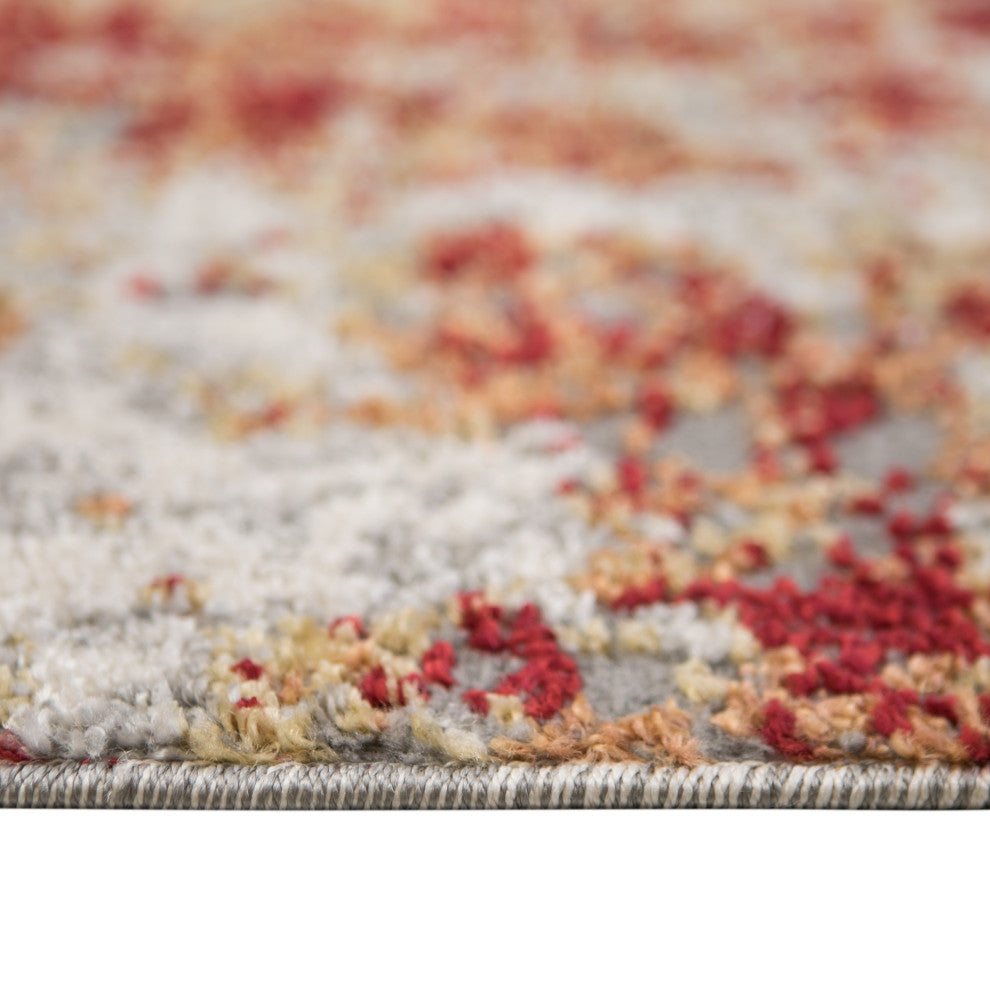 Yasmin Acy Area Rug, Red, 3'11" x 5'11", Abstract
