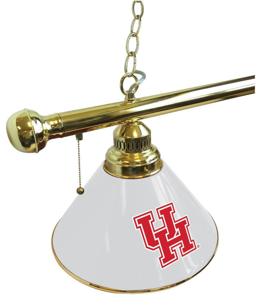 Holland University of Houston 3-Shade Billiard Light - Brass Fixture