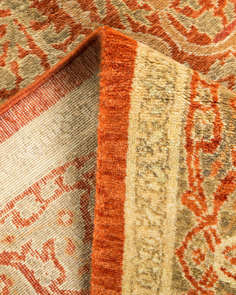 Mogul, One-of-a-Kind Hand-Knotted Area Rug Orange, 4'2"x6'7"