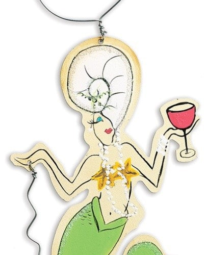 Make a Splash Drink Like a Fish Mermaids Wine Bottle Charms Set of 3
