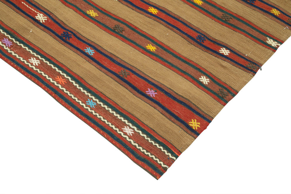 Rug N Carpet - Handwoven Oriental 5' 2'' x 8' 6'' Rustic Kilim Rug