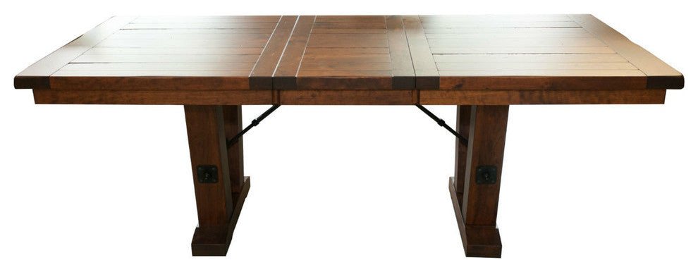 Holbrooke Extendable Rustic Cherry Dining Table, 54x84