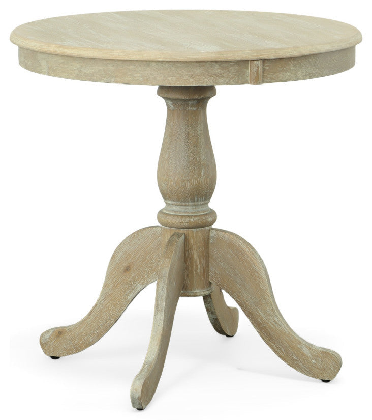 Bella 30" Round Pedestal Table, Natural Driftwood