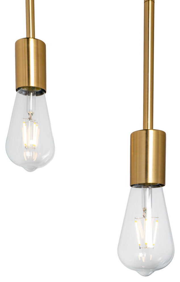 Chandler 3 Light Brass Metal Pendant Light