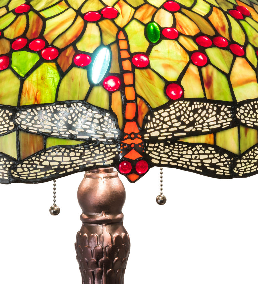 31 High Tiffany Hanginghead Dragonfly Table Lamp