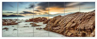 Quang Ninh Province Vietnam, Landscape Canvas Art Print, 70"x28", 6 Panels