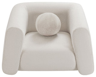 Abbington Boucle Fabric Upholstered Chair, Cream