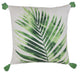 Green Machine Woven with Tassels Parrish Throw Pillow, 20" x 20"