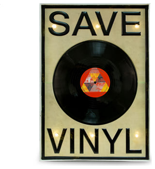 Save Vinyl Sign, Led Lighted, Wall Mountable