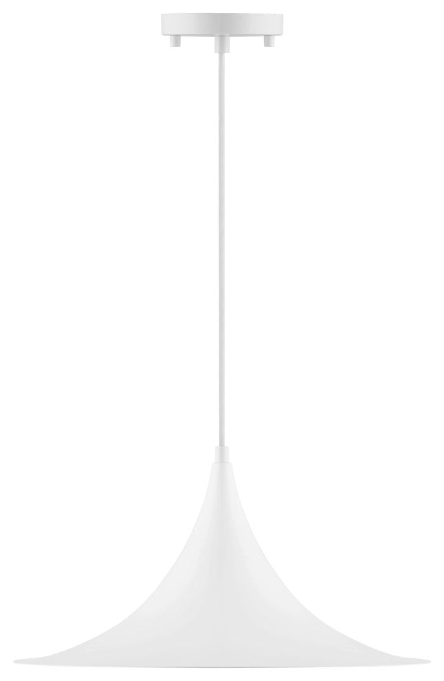 Costa LED Pendant, Replaceable LED, Matte White, 15.75in
