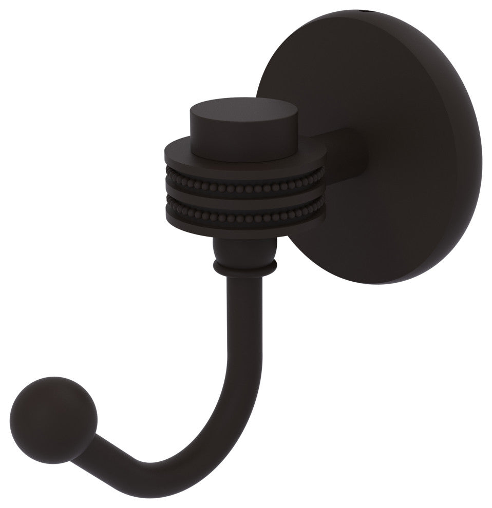 Satellite Orbit One Robe Hook With Dotted Accents, Oil Rubbed Bronze