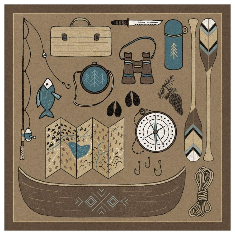 "The Great Outdoors VI" Digital Paper Print by Laura Marshall, 38"x38"