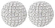 Set of Two Clear Faux Crystal and Silver Decorative Orb Tabletop Sculptures