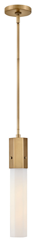 Hinkley 16.75" Facet Extra Small Pendant Light - Heritage Brass + Etched Glass