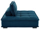 Saunter Tufted Fabric Fabric 5-Piece Sectional Sofa Azure