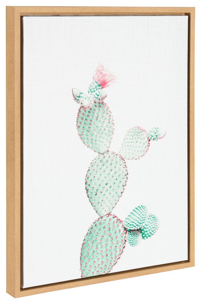 Kate and Laurel Sylvie Prickly Pear Cactus Wall Art by Simon Te Tai