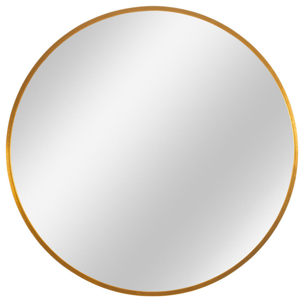 Minimal Gold Round Wall Mirror