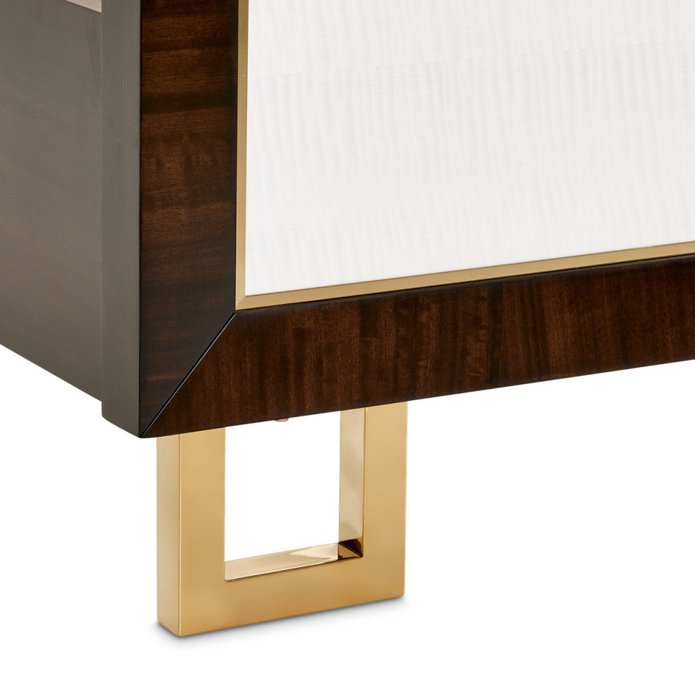 Belmont Place Cal. King Panel Bed Cream/Espresso