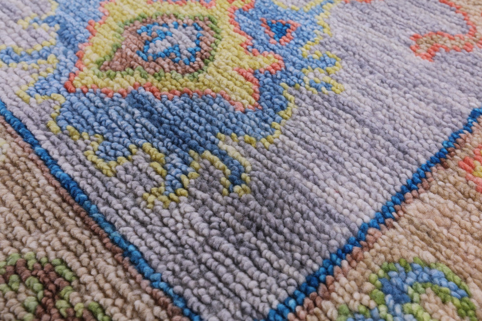 Hand Knotted Turkish Oushak Wool Rug 9' 0" X 12' 9" - Q13600