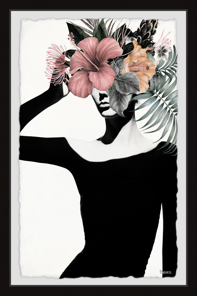 "Tropical Lady" Framed Painting Print, 16"x24"
