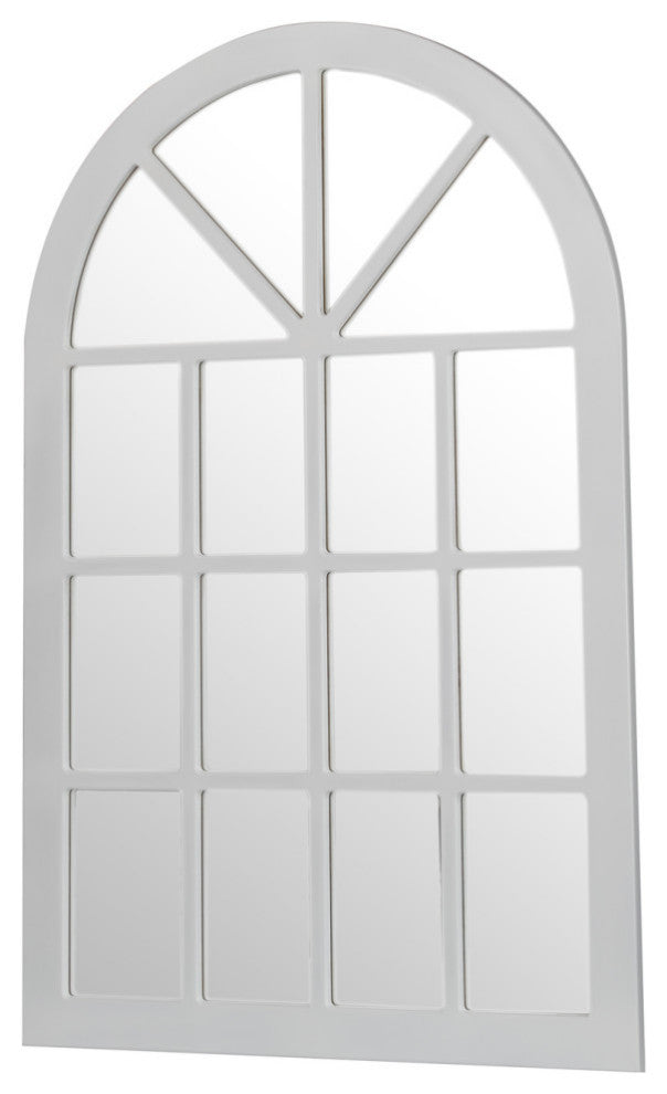 48"x32" Large Wood Wall Mirror, White