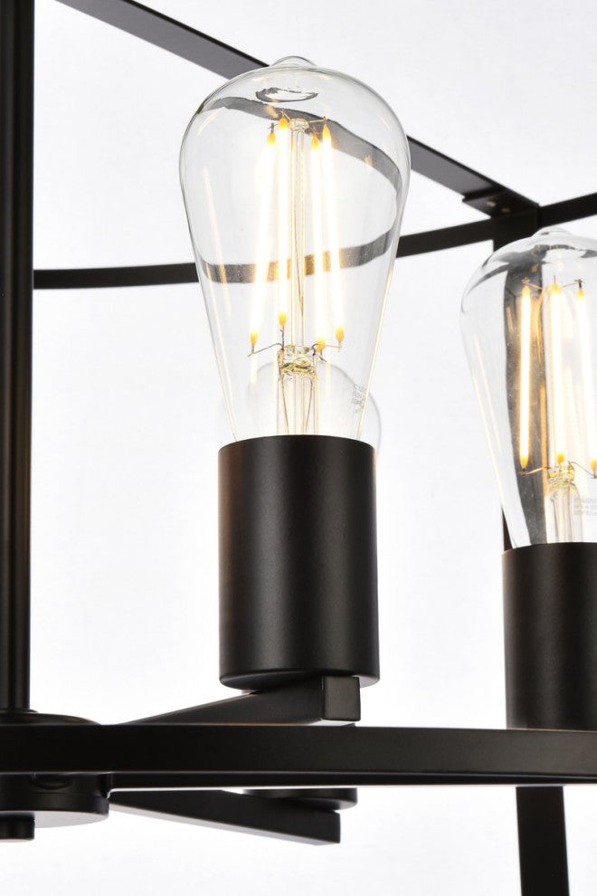 Ava 6-Light Pendant, Black