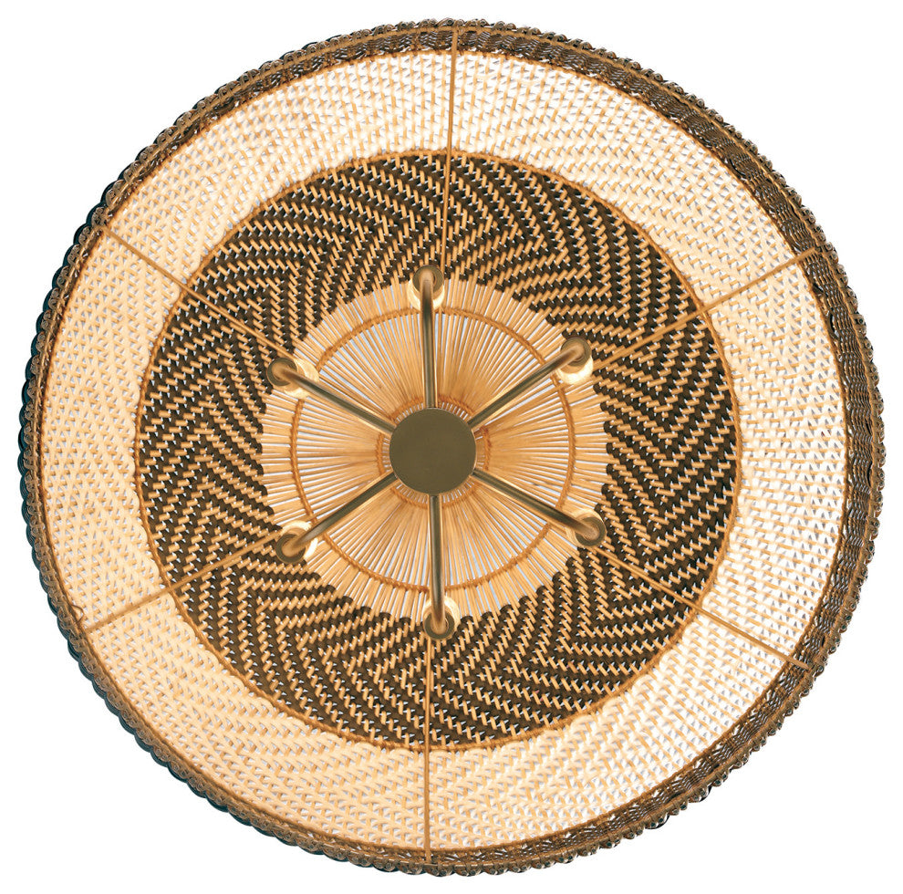 Crystorama Lighting Group ZAN-9006 Zanzibar 6 Light 26"W Pendant - Soft Gold /