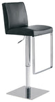 Matteo Adjustable Bar Stool, Modern Contemporary Barstool, Black Leather