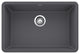 Blanco Precis Silgranit 27" Single Bowl Kitchen Sink, Cinder