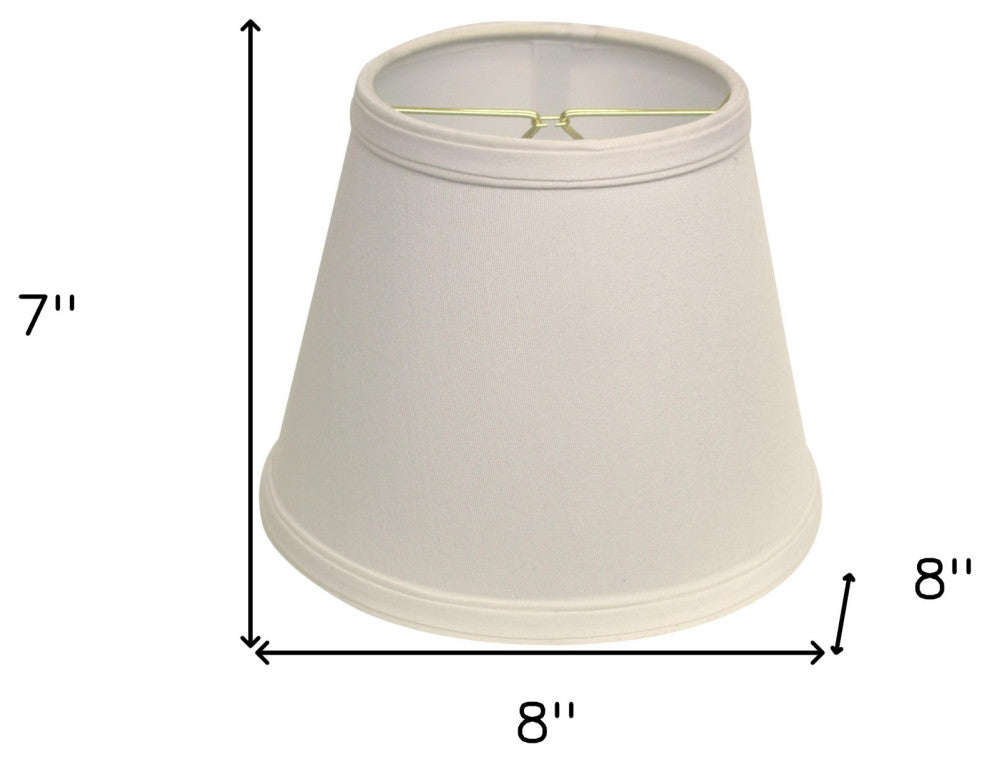 White No Slub Innsbruck Empire Lamp Shade 8" Bottom