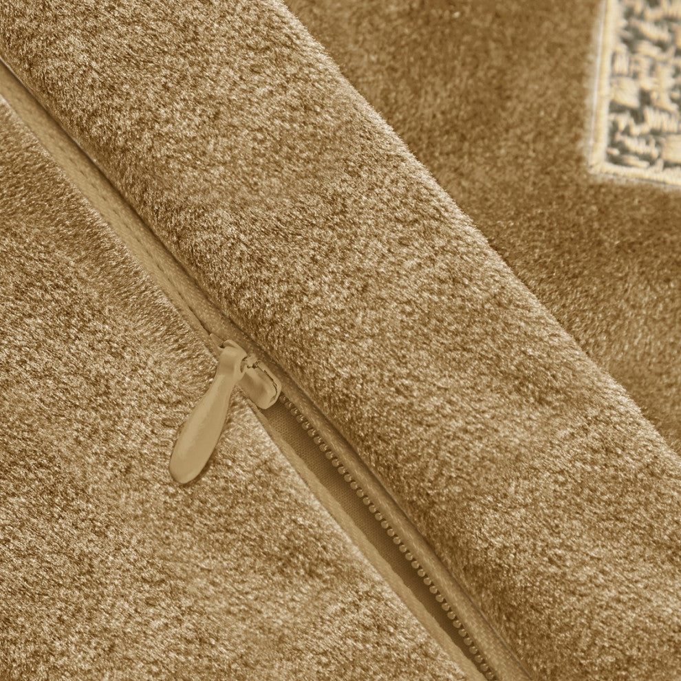 Croscill Clermont Traditional Embroidered Euro Sham, Gold