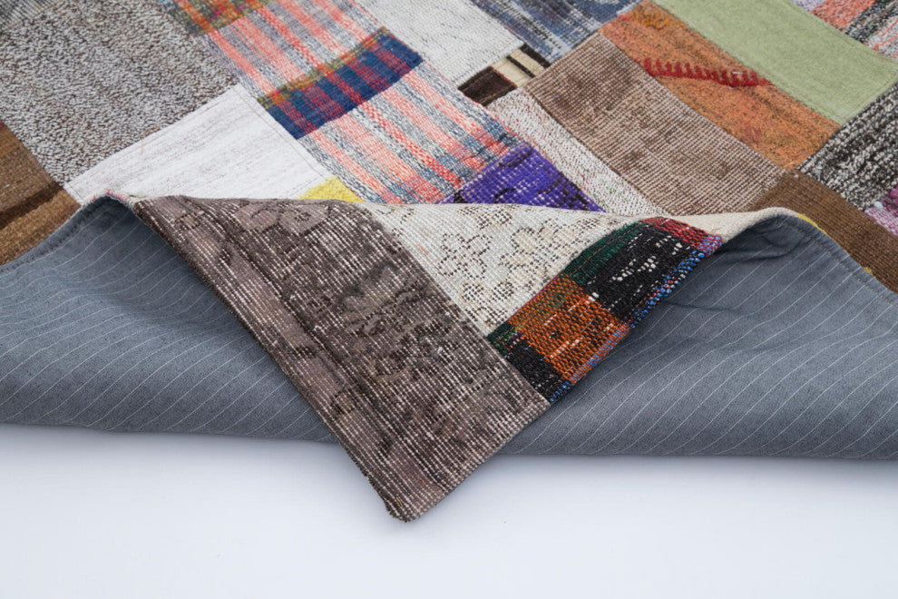 Rug N Carpet - Handmade Oriental 6' 7'' x 9' 10'' Rustic Patchwork Kilim Rug