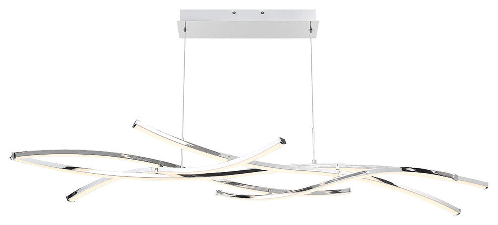 Divergence 64" LED Chandelier, Chrome