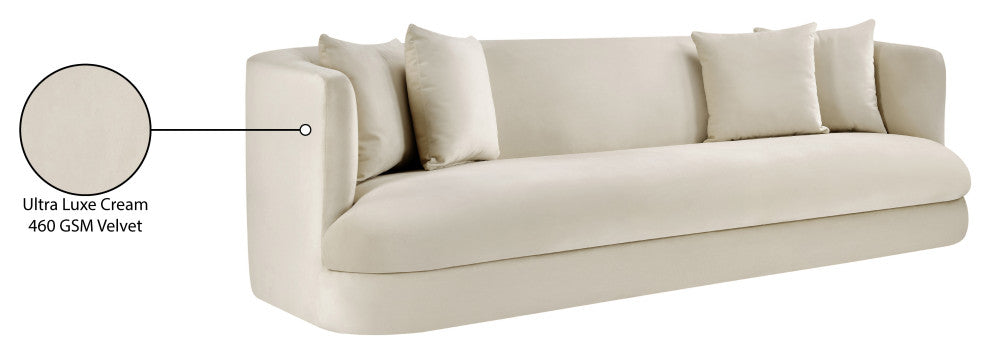 Alder Upholstered Chair, Cream, Velvet, Sofa