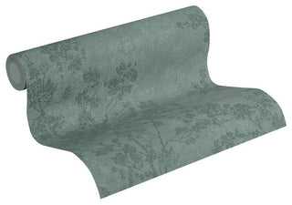 Floral Textured Wallpaper Featuring Branches And Leaves, 373973