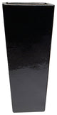 36 In. Tall Black Square Ceramic Pot