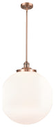 Beacon Pendant, Antique Copper, Matte White