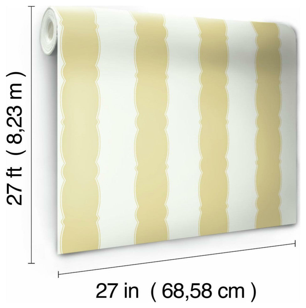 Scalloped Stripe Wallpaper