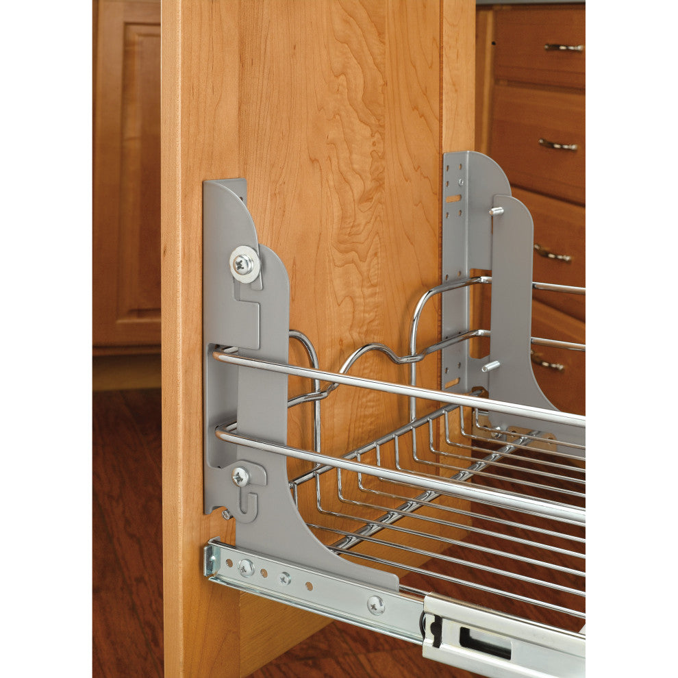 Adjustable Door Mount Bracket for Rev-A-Shelf Waste Containers and Organizers
